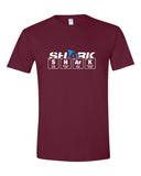 ADULT SHARK ELEMENTS T-SHIRT - MAROON