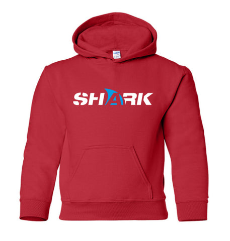 YOUTH SHARK HOODIE - RED